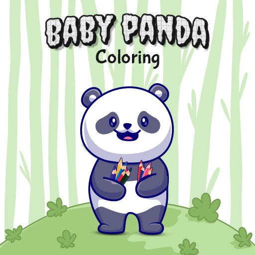 Baby Panda Coloring Game Logo